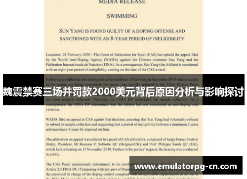 魏震禁赛三场并罚款2000美元背后原因分析与影响探讨